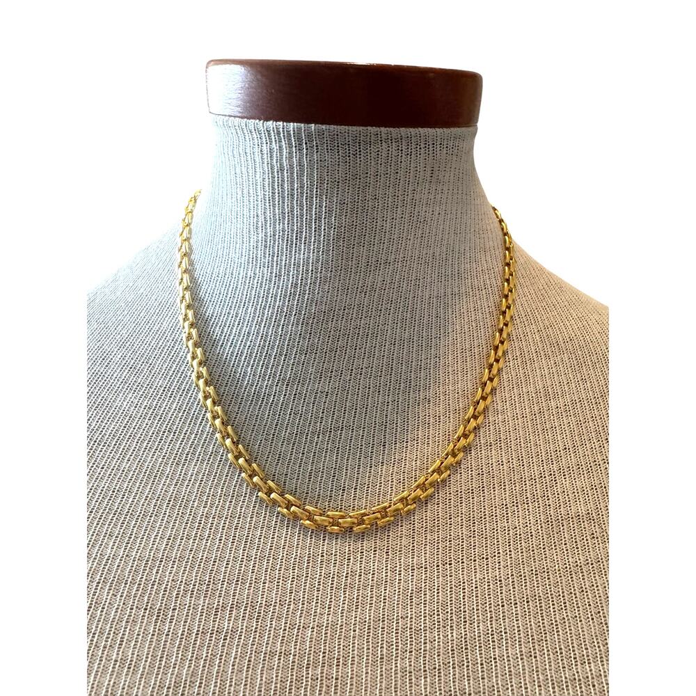 Madewell gold panther chain choker necklace